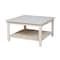International Concepts Square Solano  Coffee Table, 32 W, 32 L, 18 in H, Wood, Unfinished OT-6SC - alternate 1
